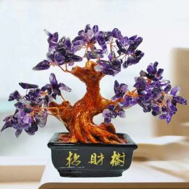 Purple Amethyst Crystal Tree 15cm Height