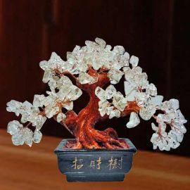 Clear Quartz Feng Shui Crystal Gem Tree 15cm Height