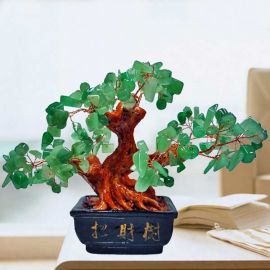 Jade Gemstone Bonsai Tree 15cm Height