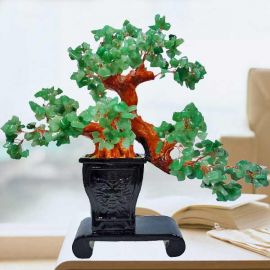 Jade Gemstone Bonsai Tree 23cm Height