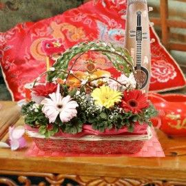 Sensationally Auspicious Chinese New Year Flowers Basket 