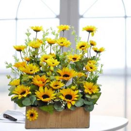 Artificial Sunflower in Planter