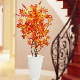 Artificial Autumn Red Maple tree 140cm Height