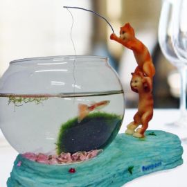Fishing Cat Series Mini Aquarium 