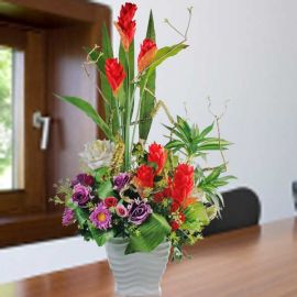 Artificial Ginger Flowers Table Arrangement