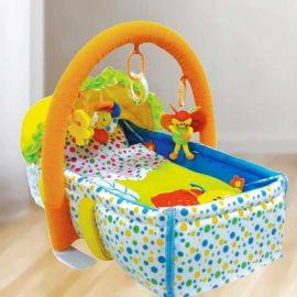 2-in-1 Baby Moses Basket & Playgym Mat