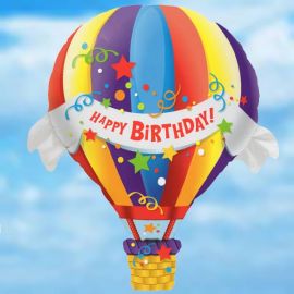 Add-On 42" Birthday Hot Air Balloon