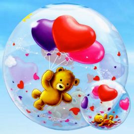 Add-On 22" Helium Filled Floating Bubble Balloon