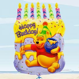 Add-On 18"x23" Helium Filled ( Happy Birthday ) Mylar Floating Balloon