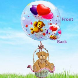 55cm Helium Balloon & Bear