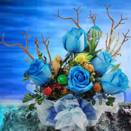 Blue Roses Reef Arrangement 