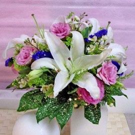 Casablanca Lilies & Eustoma Pink Bouquet