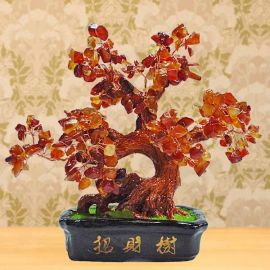 Mini Bonsai Agate Feng Shui Crystal Tree 23cm Height