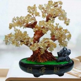 CITRINE Crystal Bonsai Tree H28cm