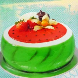 Add-On Watermelon Shape Sponge Cake 1kg