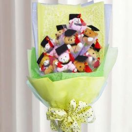 9 Mini Graduation Bear Bouquet