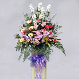 Mixed flower on Box stand 6 feet height