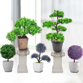 5 Mini Artificial Plants.