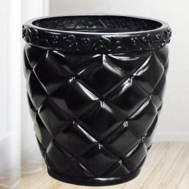 Add-On Black Plastic Planter Pot 34cm Diameter