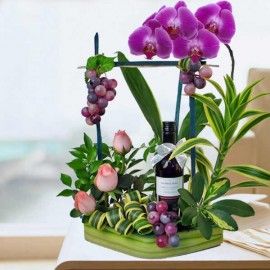 Red Wine & Phalaenopsis Orchid