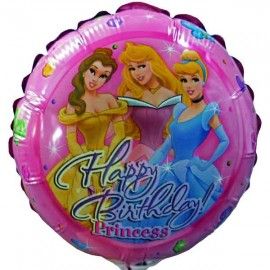 Add On Princesses Happy Birthday (Round)