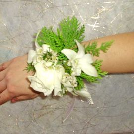 White Rose & Orchids Wedding Wristlets